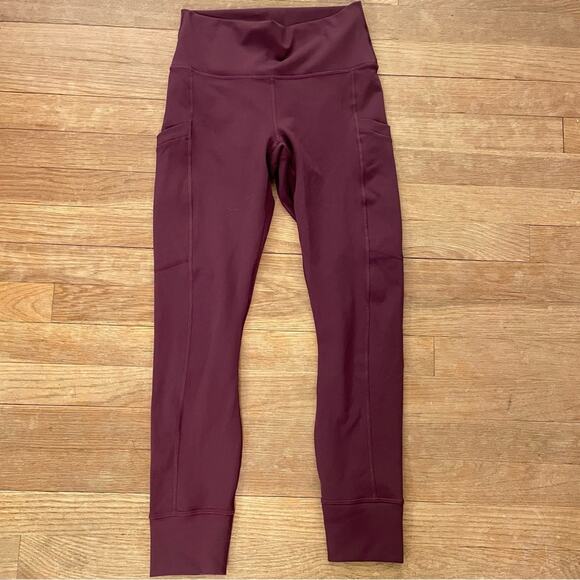 Fabletics women's leggings exercise athletic wear casual pants plum B11 - Picture 1 of 3